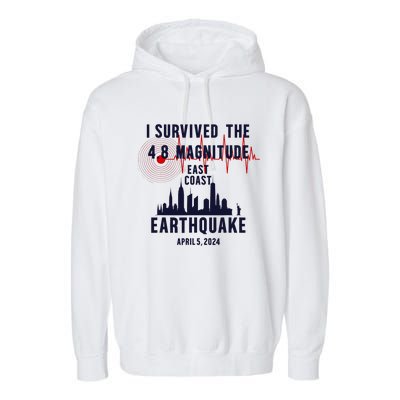 I Survived The Nyc Earthquake 2024 Garment-Dyed Fleece Hoodie