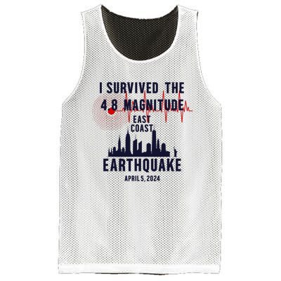 I Survived The Nyc Earthquake 2024 Mesh Reversible Basketball Jersey Tank