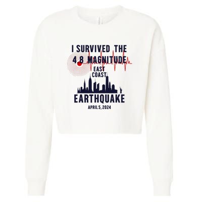 I Survived The Nyc Earthquake 2024 Cropped Pullover Crew