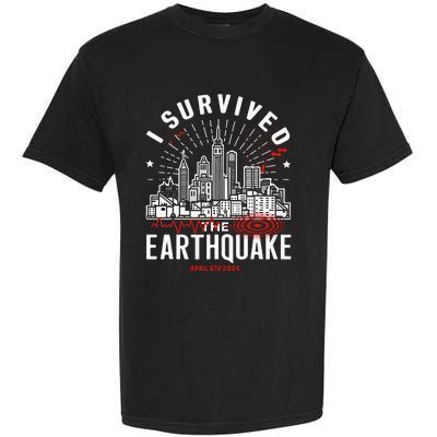 I Survived The Nyc Earthquake Garment-Dyed Heavyweight T-Shirt