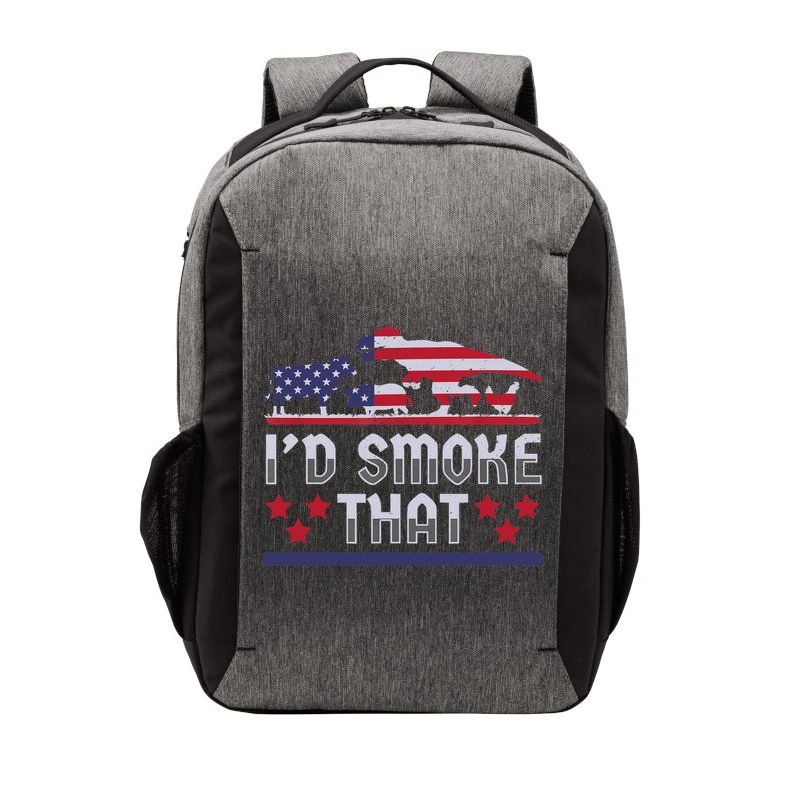 I'd Smoke That BBQ Barbeque Patriot Dinosaur T-Rexs Vector Backpack