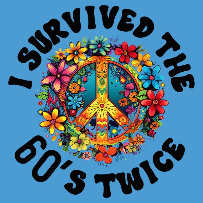 I Survived The 60s Sixties Twice 70th Birthday 60th Funny Tie Dye Hoodie