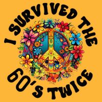 I Survived The 60s Sixties Twice 70th Birthday 60th Funny Pom Pom 12in Knit Beanie