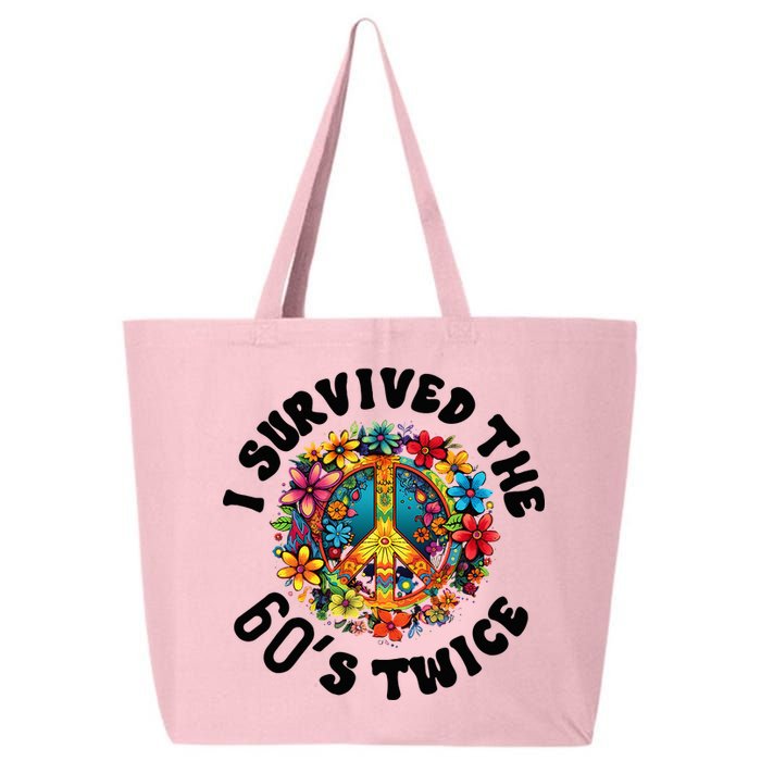 I Survived The 60s Sixties Twice 70th Birthday 60th Funny 25L Jumbo Tote
