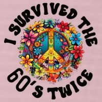 I Survived The 60s Sixties Twice 70th Birthday 60th Funny 25L Jumbo Tote