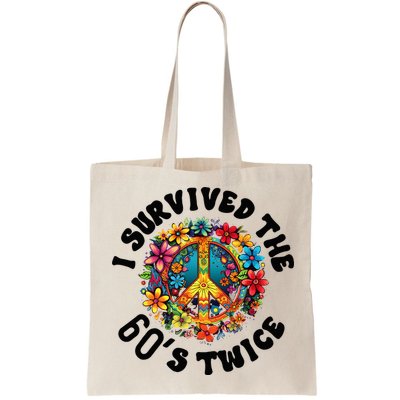 I Survived The 60s Sixties Twice 70th Birthday 60th Funny Bag