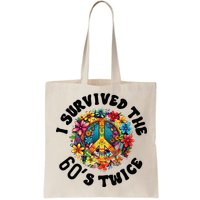 I Survived The 60s Sixties Twice 70th Birthday 60th Funny Bag