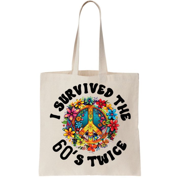 I Survived The 60s Sixties Twice 70th Birthday 60th Funny Bag