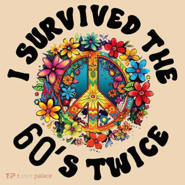 I Survived The 60s Sixties Twice 70th Birthday 60th Funny Zip Tote Bag