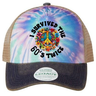 I Survived The 60s Sixties Twice 70th Birthday 60th Funny Legacy Tie Dye Trucker Hat