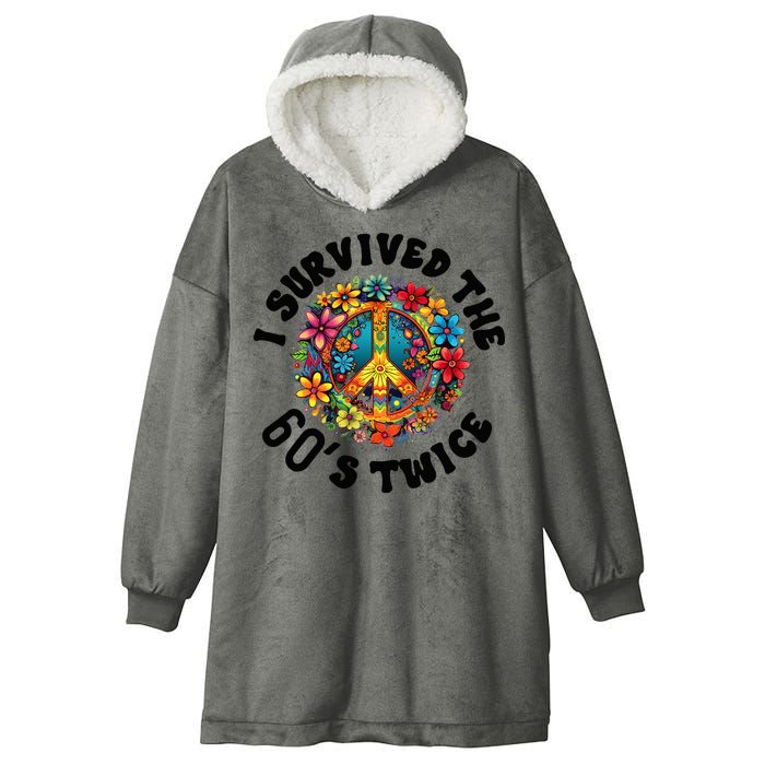 I Survived The 60s Sixties Twice 70th Birthday 60th Funny Hooded Wearable Blanket