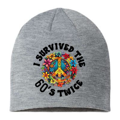 I Survived The 60s Sixties Twice 70th Birthday 60th Funny Sustainable Beanie