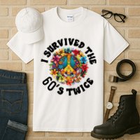 I Survived The 60s Sixties Twice 70th Birthday 60th Funny Tall T-Shirt