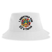I Survived The 60s Sixties Twice 70th Birthday 60th Funny Sustainable Bucket Hat