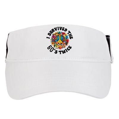 I Survived The 60s Sixties Twice 70th Birthday 60th Funny Adult Drive Performance Visor