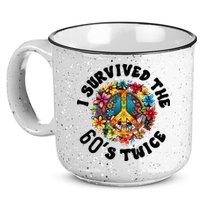 I Survived The 60s Sixties Twice 70th Birthday 60th Funny 15oz Campfire Ceramic Mug