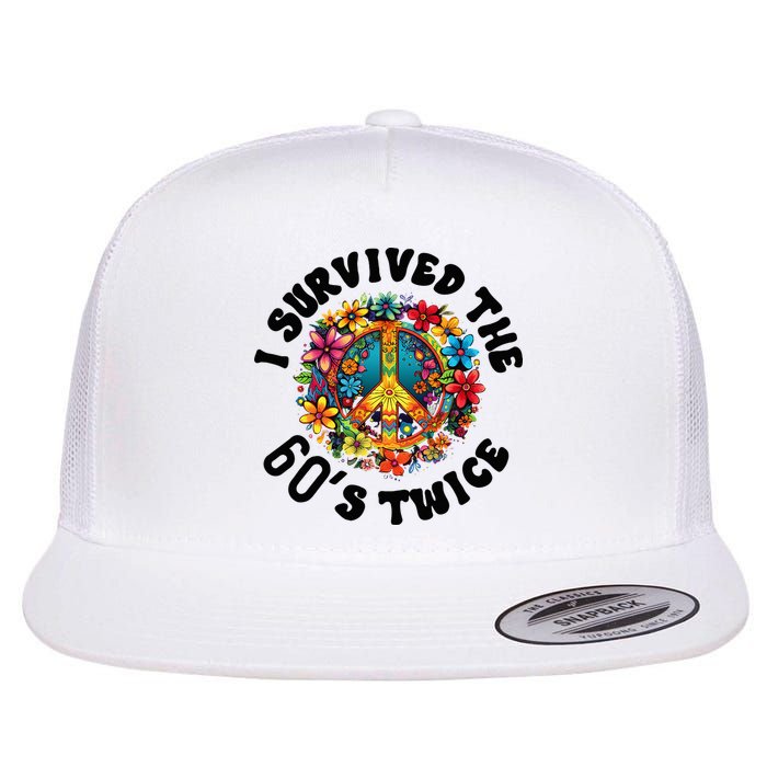 I Survived The 60s Sixties Twice 70th Birthday 60th Funny Flatbill Hat