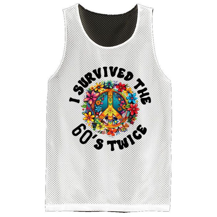 I Survived The 60s Sixties Twice 70th Birthday 60th Funny Mesh Reversible Basketball Jersey Tank