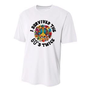 I Survived The 60s Sixties Twice 70th Birthday 60th Funny Youth Performance Sprint T-Shirt