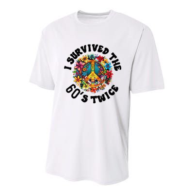 I Survived The 60s Sixties Twice 70th Birthday 60th Funny Youth Performance Sprint T-Shirt