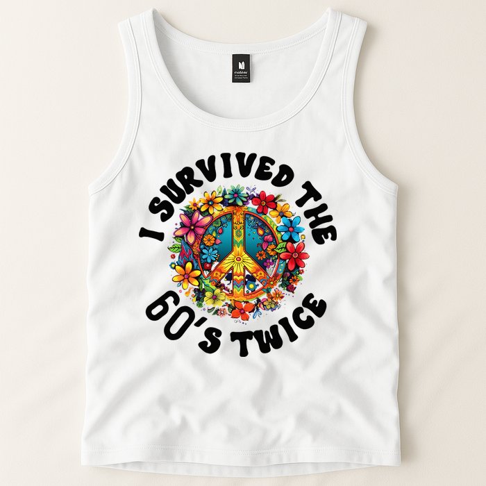I Survived The 60s Sixties Twice 70th Birthday 60th Funny Tank Top