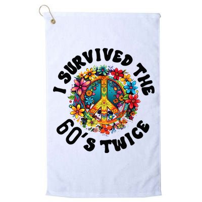 I Survived The 60s Sixties Twice 70th Birthday 60th Funny Golf Towel