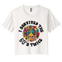 I Survived The 60s Sixties Twice 70th Birthday 60th Funny Crop Top
