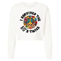 I Survived The 60s Sixties Twice 70th Birthday 60th Funny Cropped Pullover Crew