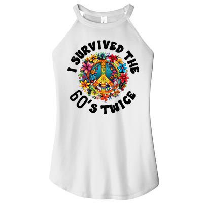 I Survived The 60s Sixties Twice 70th Birthday 60th Funny Women's Perfect Tri Rocker Tank