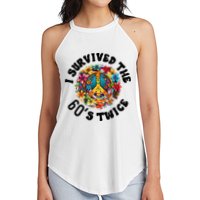 I Survived The 60s Sixties Twice 70th Birthday 60th Funny Women's Perfect Tri Rocker Tank