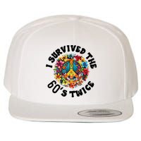 I Survived The 60s Sixties Twice 70th Birthday 60th Funny Wool Snapback Cap