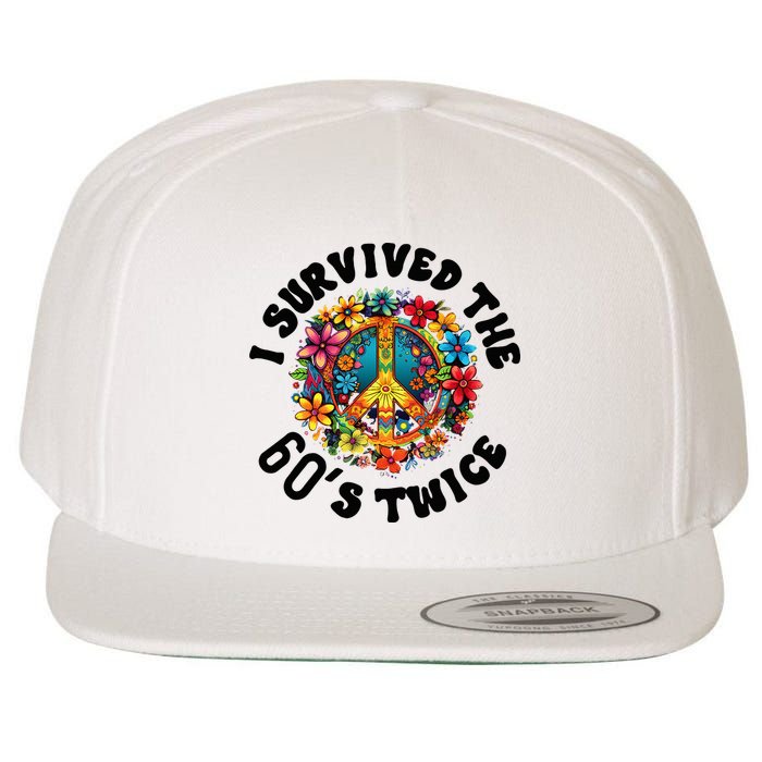 I Survived The 60s Sixties Twice 70th Birthday 60th Funny Wool Snapback Cap