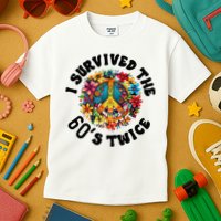 I Survived The 60s Sixties Twice 70th Birthday 60th Funny Kids T-Shirt