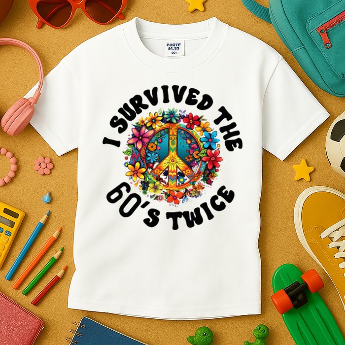 I Survived The 60s Sixties Twice 70th Birthday 60th Funny Kids T-Shirt