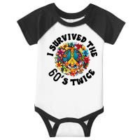 I Survived The 60s Sixties Twice 70th Birthday 60th Funny Infant Baby Jersey Bodysuit