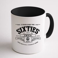 I Survived The Sixties Twice Built In 60s 70th 60th Birthday Mug