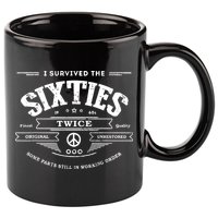 I Survived The Sixties Twice Built In 60s 70th 60th Birthday 11oz C Handle Ceramic Mug