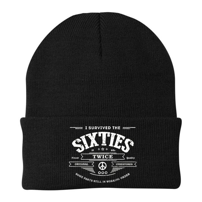 I Survived The Sixties Twice Built In 60s 70th 60th Birthday Beanie