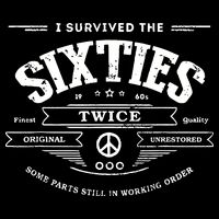 I Survived The Sixties Twice Built In 60s 70th 60th Birthday Poster