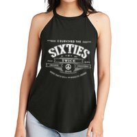 I Survived The Sixties Twice Built In 60s 70th 60th Birthday Women's Perfect Tri Rocker Tank