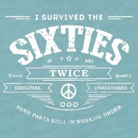 I Survived The Sixties Twice Built In 60s 70th 60th Birthday Sueded Cloud Jersey T-Shirt