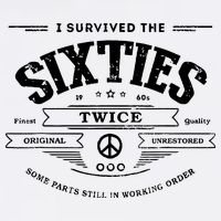 I Survived The Sixties Twice Built In 60s 70th 60th Birthday Garment-Dyed Sweatshirt