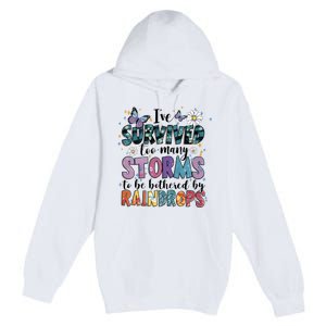 IVe Survived Too Many Storms To Be Bothered By Raindrops Premium Pullover Hoodie