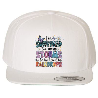 IVe Survived Too Many Storms To Be Bothered By Raindrops Wool Snapback Cap