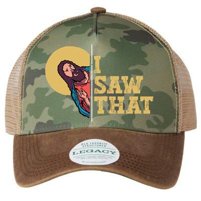 I Saw That Jesus Funny Christian Easter Legacy Tie Dye Trucker Hat