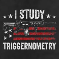 I Study Triggernometry Funny Gun Pro Guns Saying 7 Panel Mesh Trucker Snapback Hat