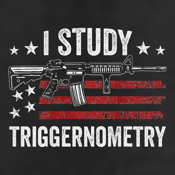I Study Triggernometry Funny Gun Pro Guns Saying 7 Panel Mesh Trucker Snapback Hat
