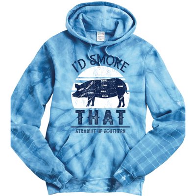 Id Smoke That Straight Up Southern Pig Vintage Tie Dye Hoodie