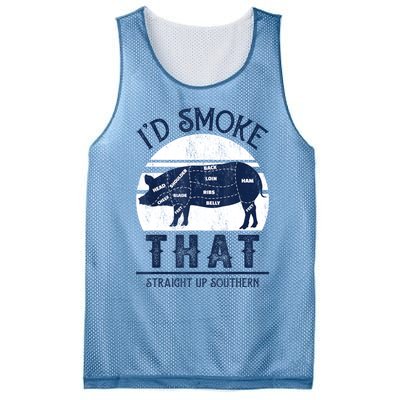 Id Smoke That Straight Up Southern Pig Vintage Mesh Reversible Basketball Jersey Tank