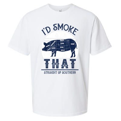 Id Smoke That Straight Up Southern Pig Vintage Sueded Cloud Jersey T-Shirt